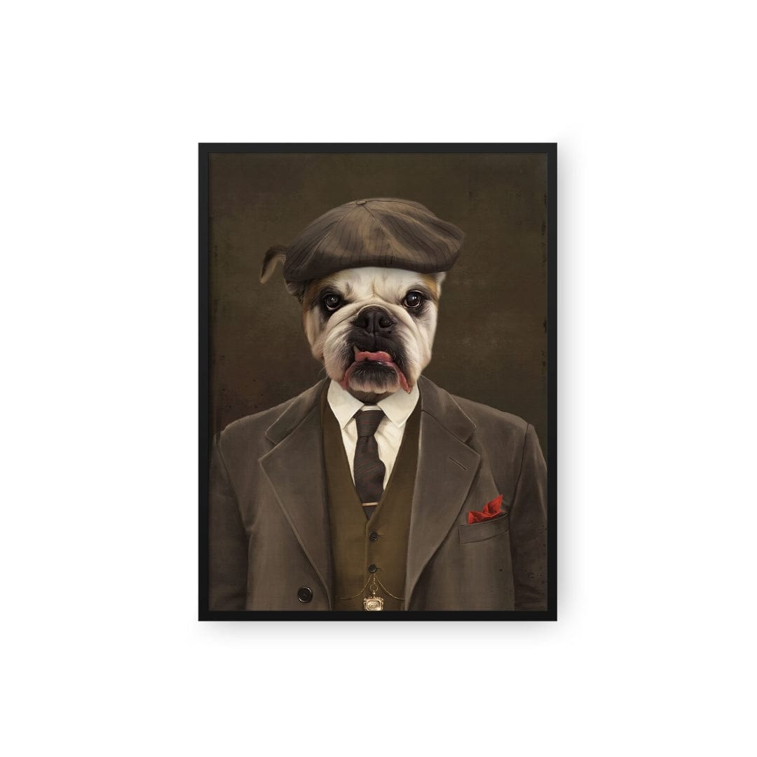 Royal and Paws - Poster The British Gangster - Custom Pet Poster 8.3" x 11.7" / Black