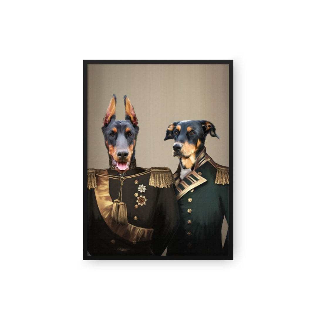 Royal and Paws - Poster The Brothers in Arms - Custom Pet Poster 8.3" x 11.7" / Black