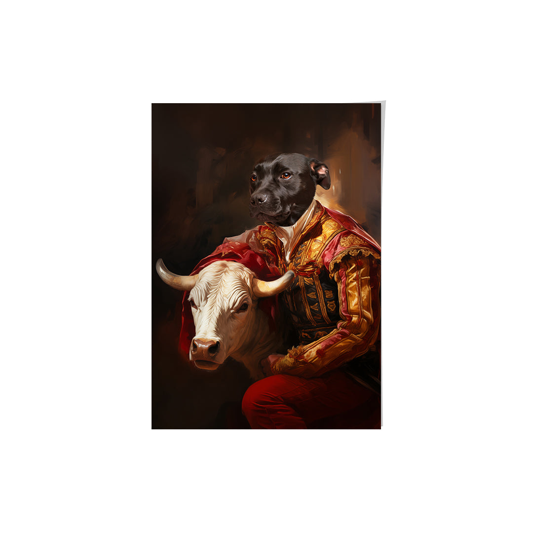 The Bull Fighter - Custom Pet Poster