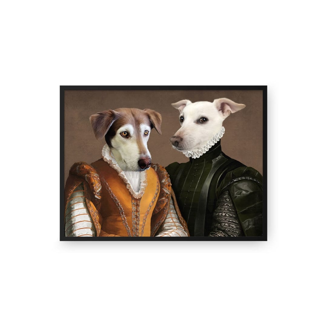 Royal and Paws - Poster The Classy Couple - Custom Pet Poster 8.3" x 11.7" / Black