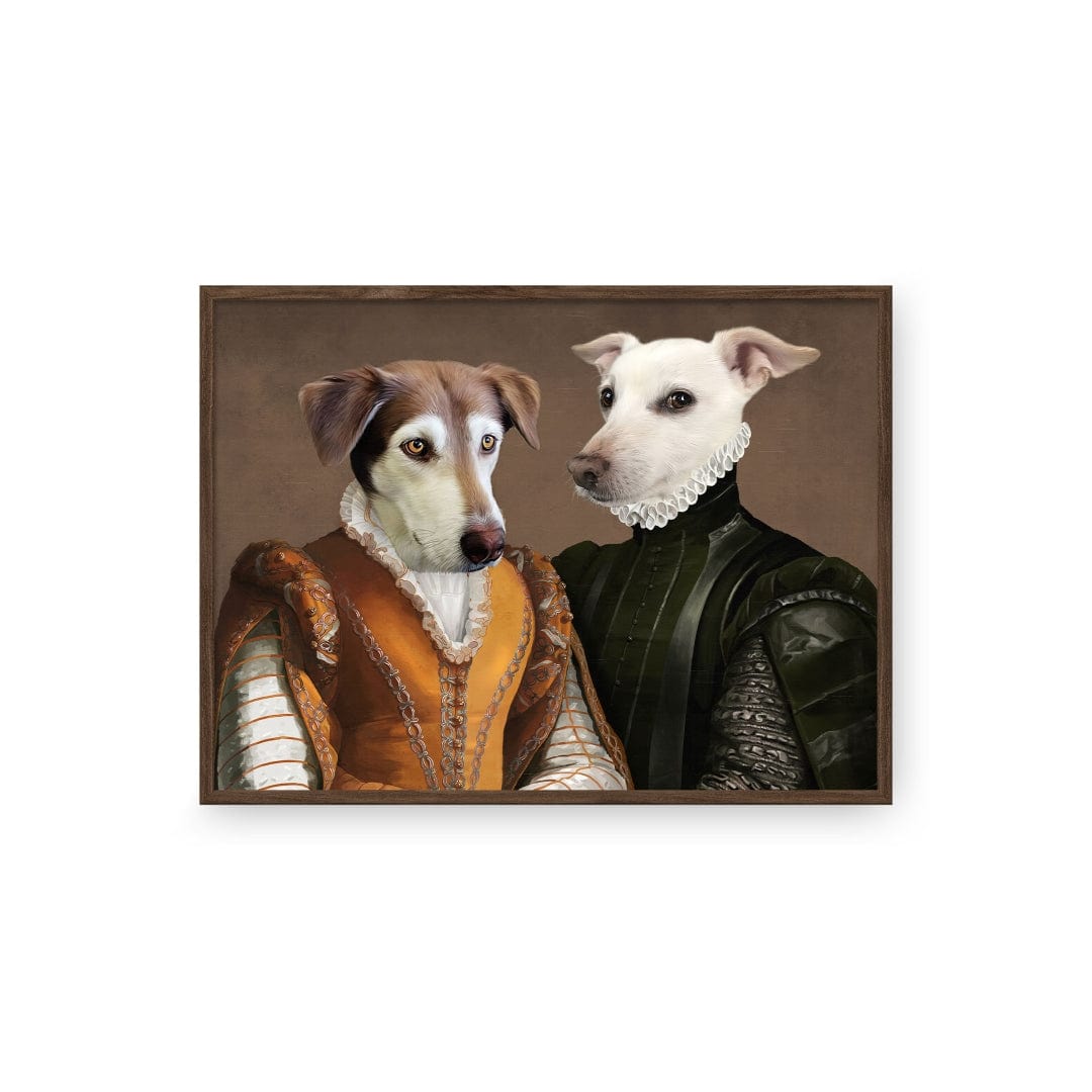 Royal and Paws - Poster The Classy Couple - Custom Pet Poster 8.3" x 11.7" / Walnut