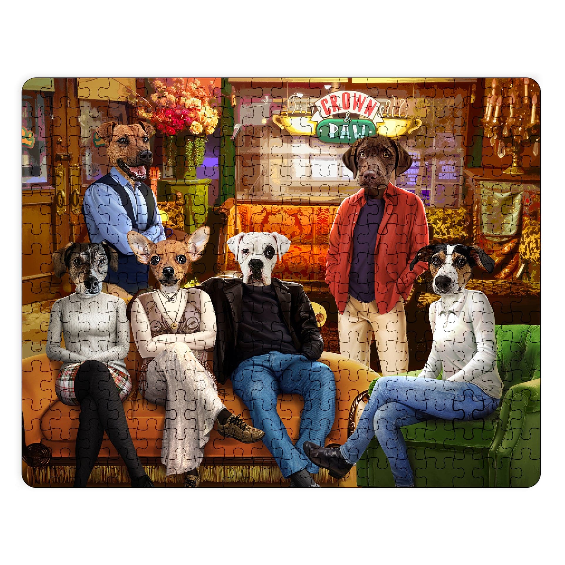 Six Coffee House Friends - Custom Puzzle