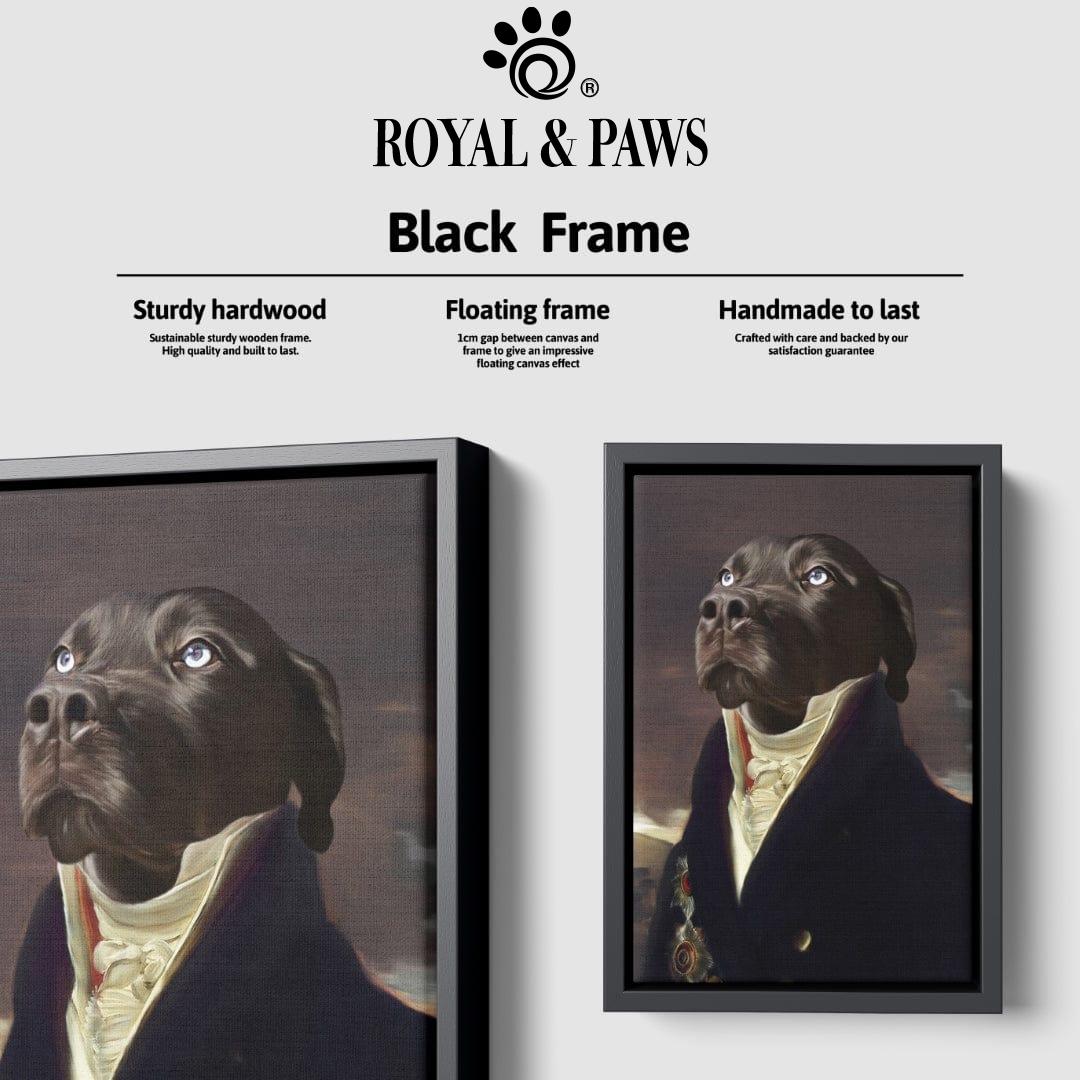 Royal and Paws - Canvas The Count - Custom Pet Canvas 8" x 10" / Black