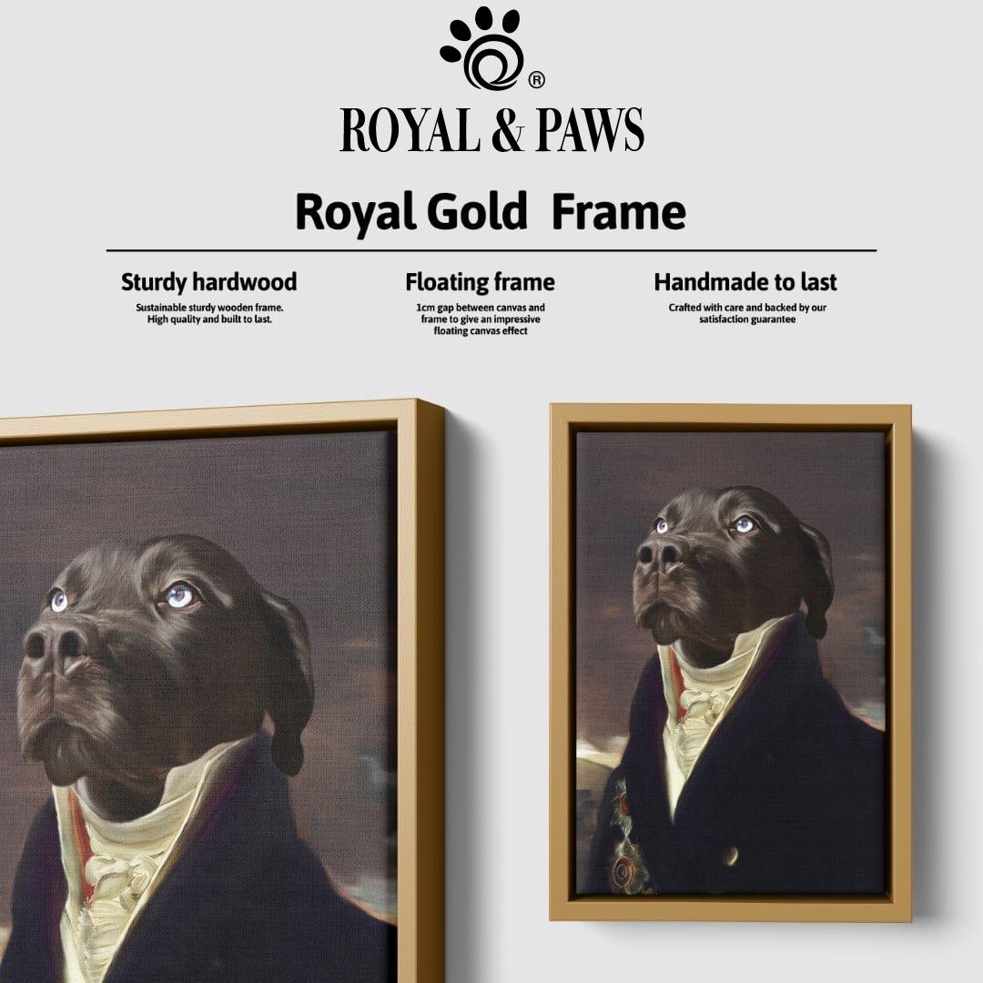 Royal and Paws - Canvas The Count - Custom Pet Canvas 8" x 10" / Gold