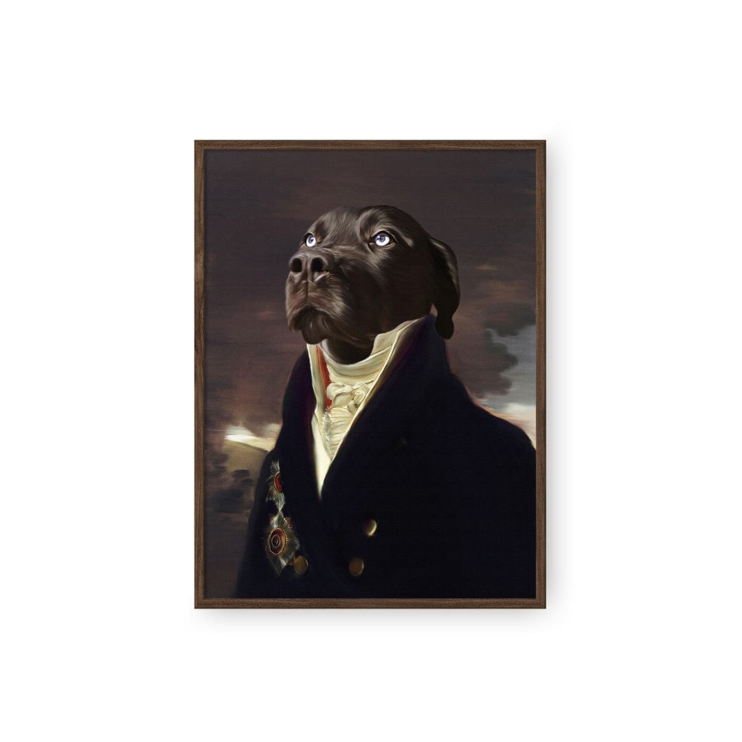 Royal and Paws - Poster The Count - Custom Pet Poster 8.3" x 11.7" / Walnut