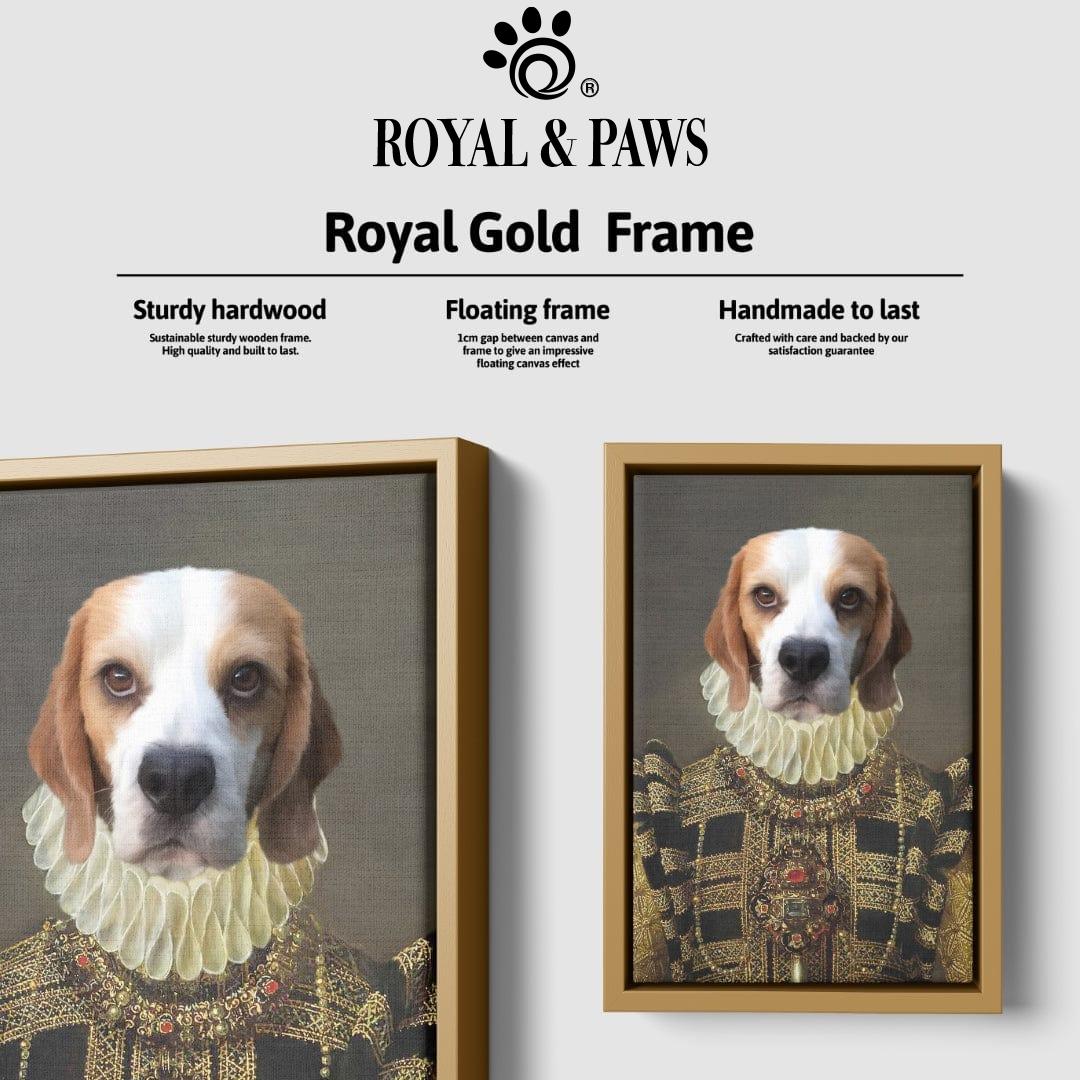 Royal and Paws - Canvas The Dame - Custom Pet Canvas 8" x 10" / Gold