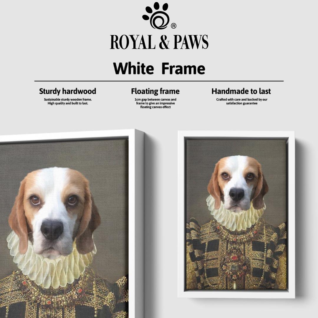 Royal and Paws - Canvas The Dame - Custom Pet Canvas 8" x 10" / White