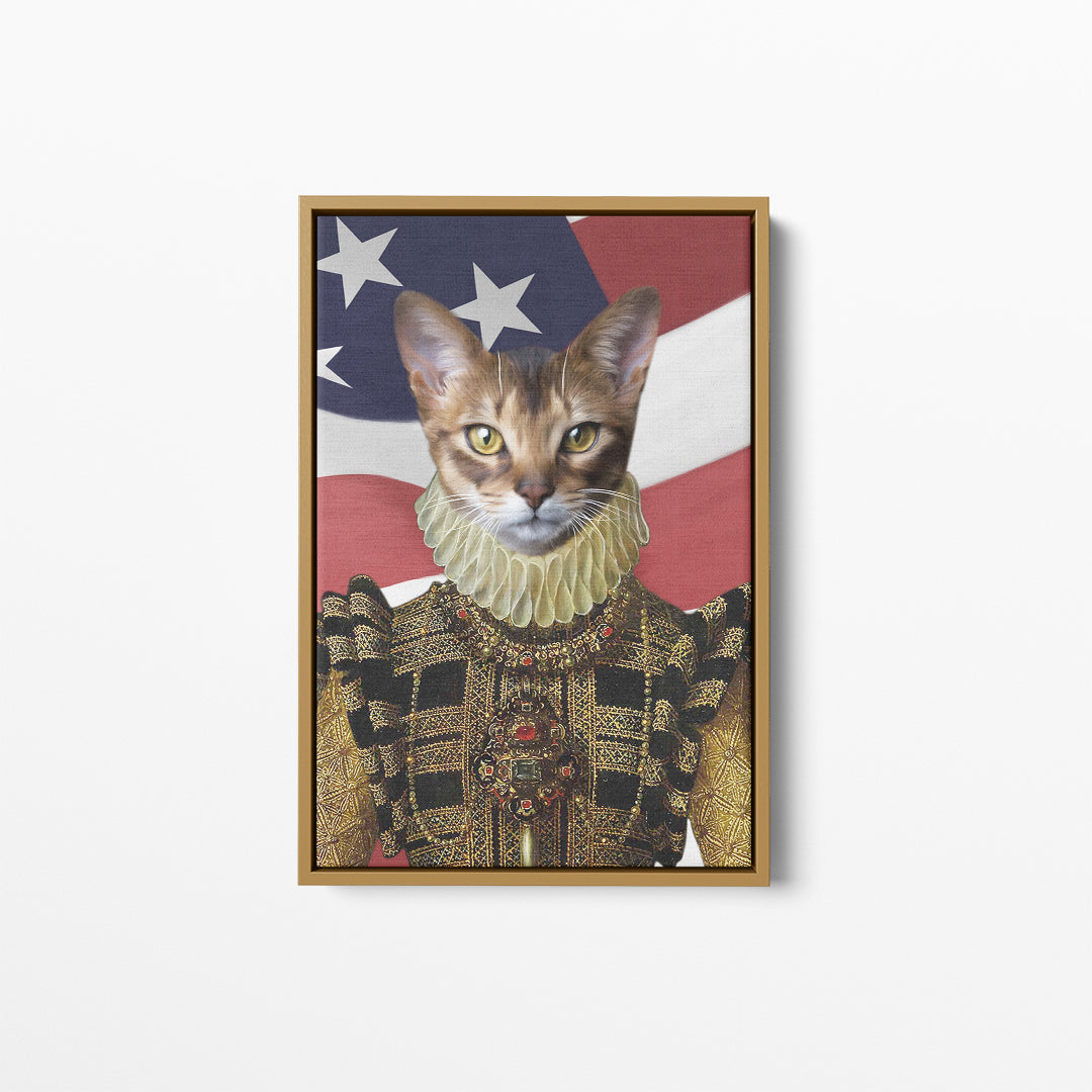 The Dame - USA Flag Edition - Custom Pet Canvas