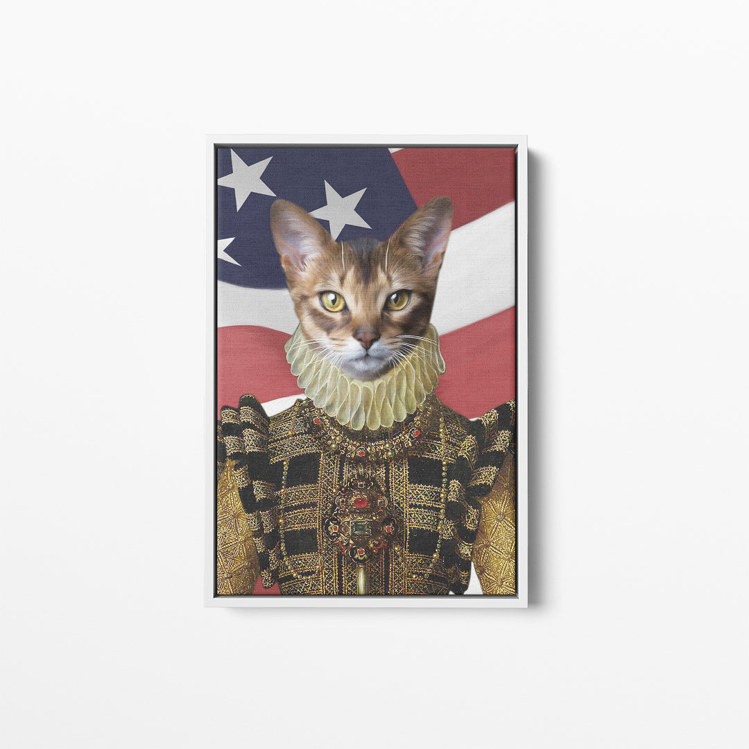 The Dame - USA Flag Edition - Custom Pet Canvas