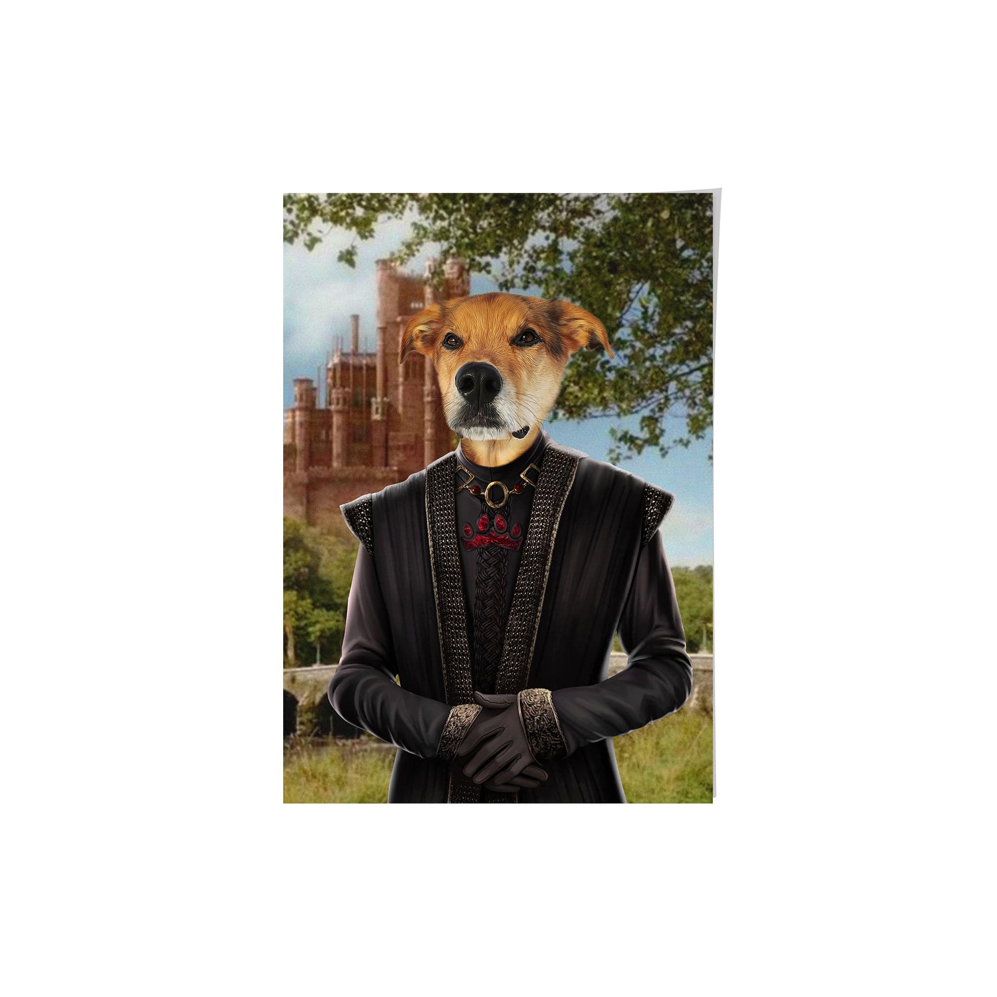 Royal and Paws - Poster The Dragon King - Custom Pet Poster 8.3" x 11.7" / Castle 1