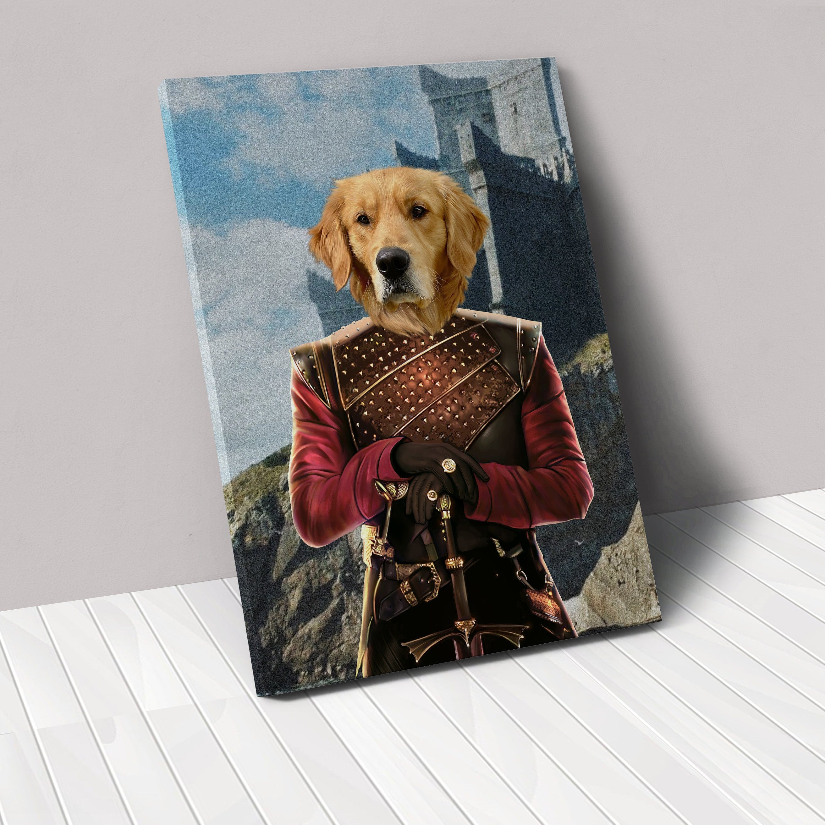Royal and Paws - Canvas The Dragon Prince - Custom Pet Canvas 8" x 10" / Castle 2