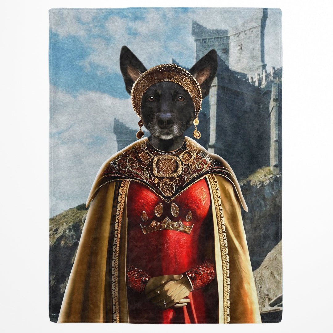 Royal and Paws - Blanket The Dragon Princess - Custom Pet Blanket 30" x 40" / Castle 2