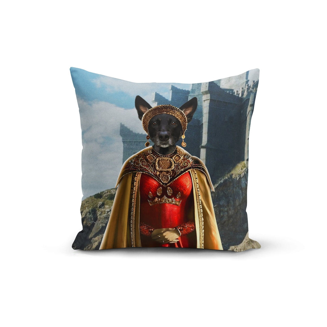 Royal and Paws - Throw Pillow The Dragon Princess - Custom Throw Pillow 14" x 14" / Castle 2