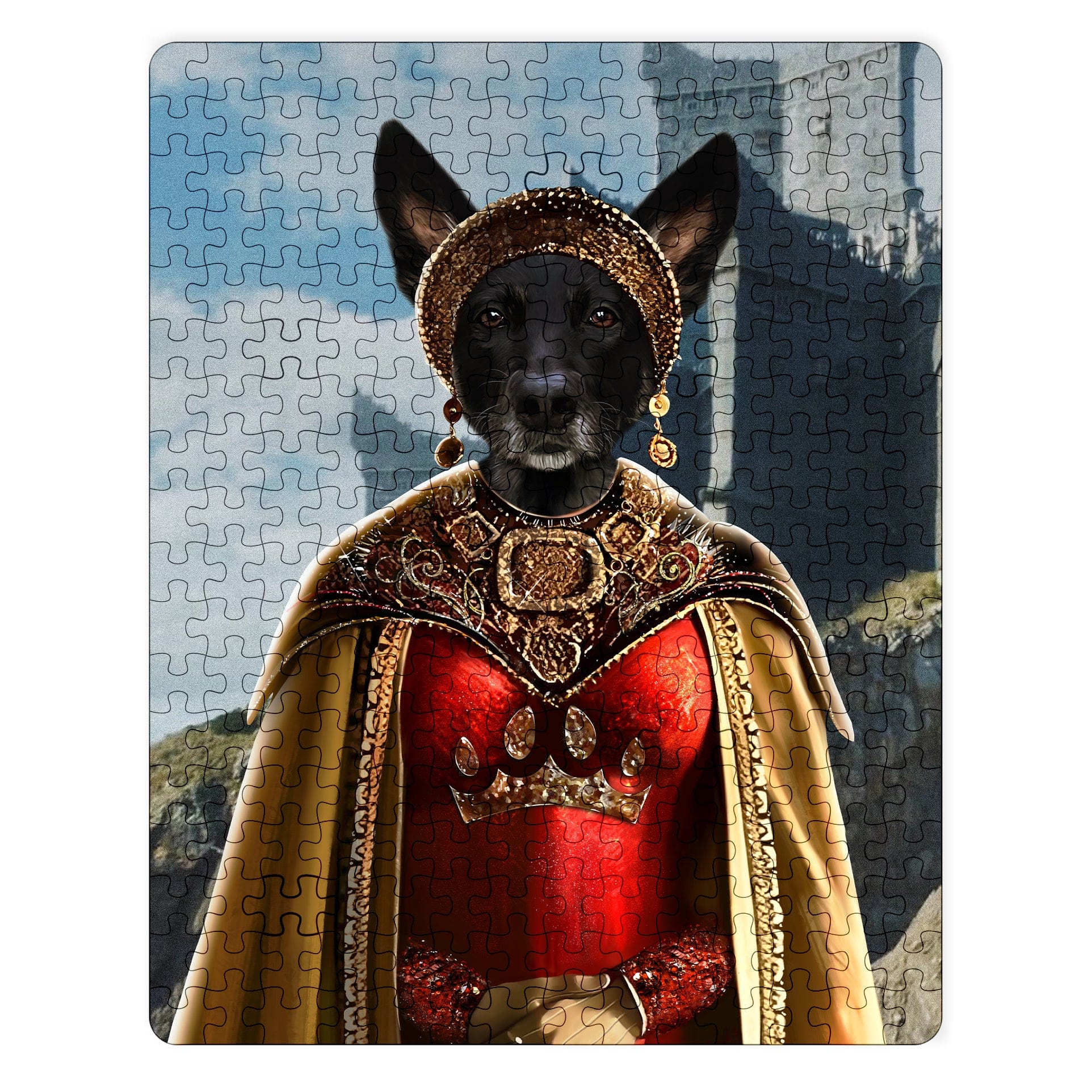 Royal and Paws - Puzzle The Dragon Princess - Custom Puzzle 11" x 14" / Castle 2