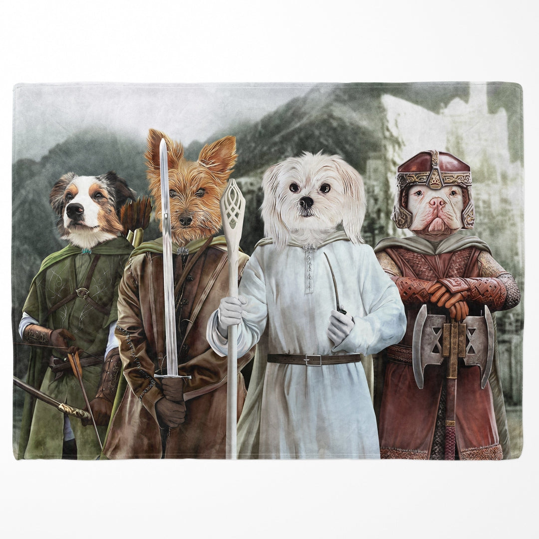 Royal and Paws - Blanket The Four Pawtectors - Custom Pet Blanket 30" x 40" / Background 1