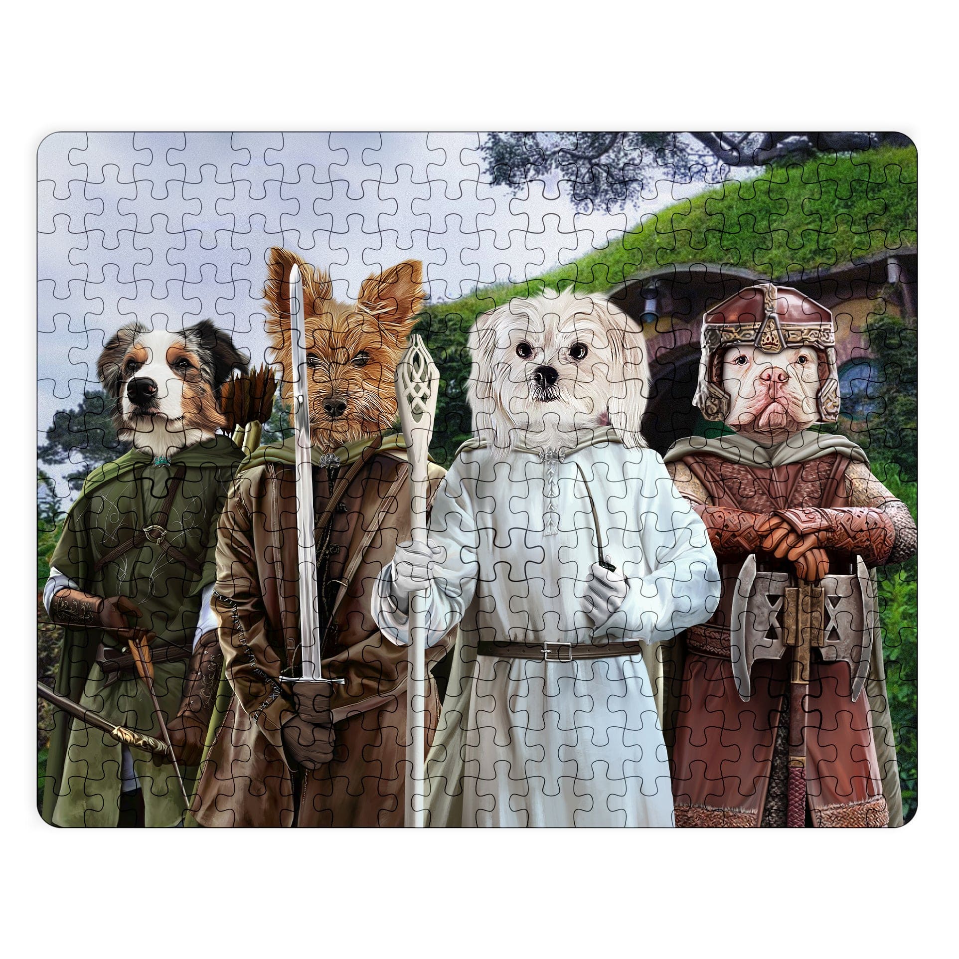 Royal and Paws - Puzzle The Four Pawtectors - Custom Puzzle 11" x 14" / Background 2