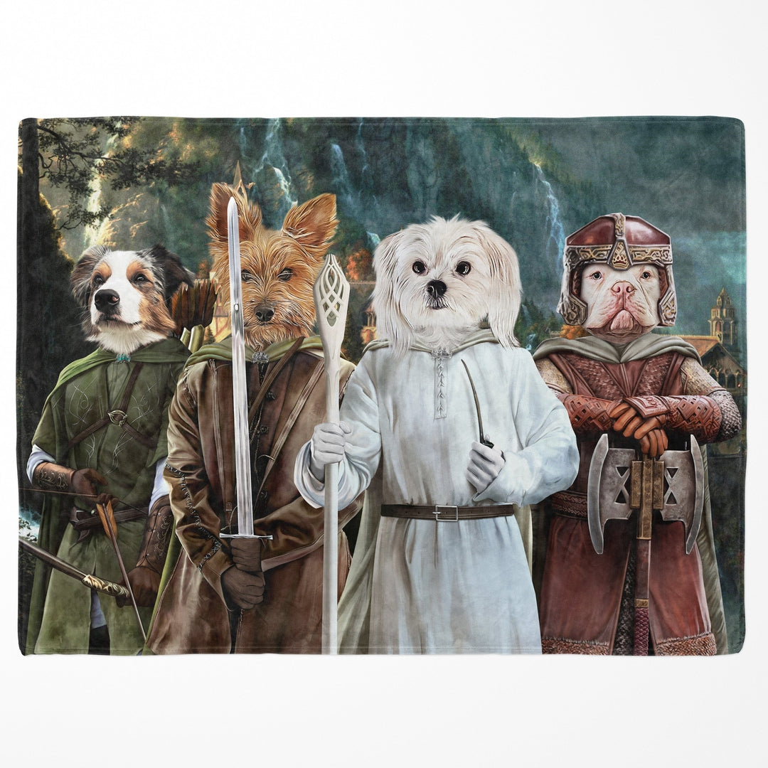 Royal and Paws - Blanket The Four Pawtectors - Custom Pet Blanket 30" x 40" / Background 3