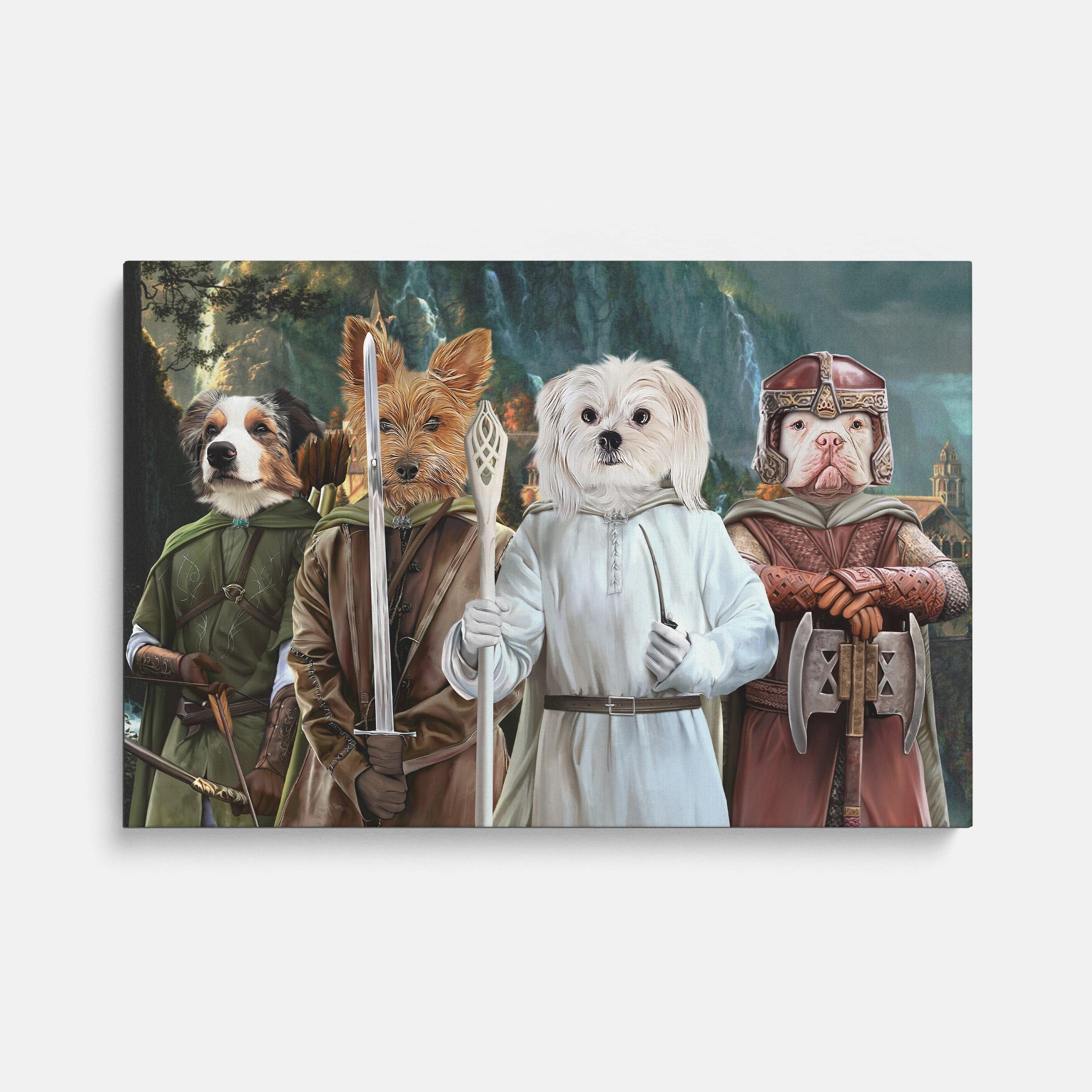 Royal and Paws - Canvas The Four Pawtectors - Custom Pet Canvas 8" x 10" / Background 3