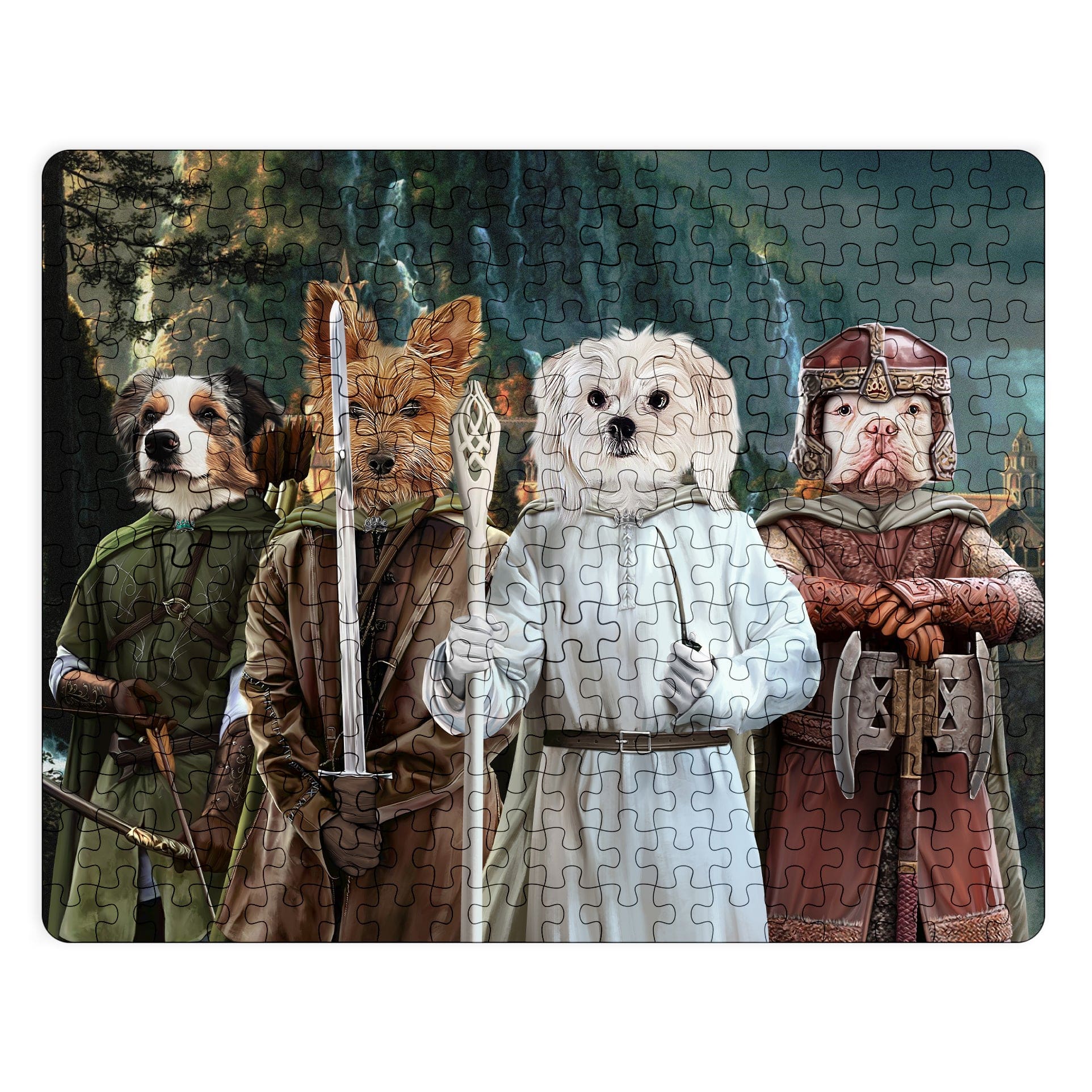 Royal and Paws - Puzzle The Four Pawtectors - Custom Puzzle 11" x 14" / Background 3