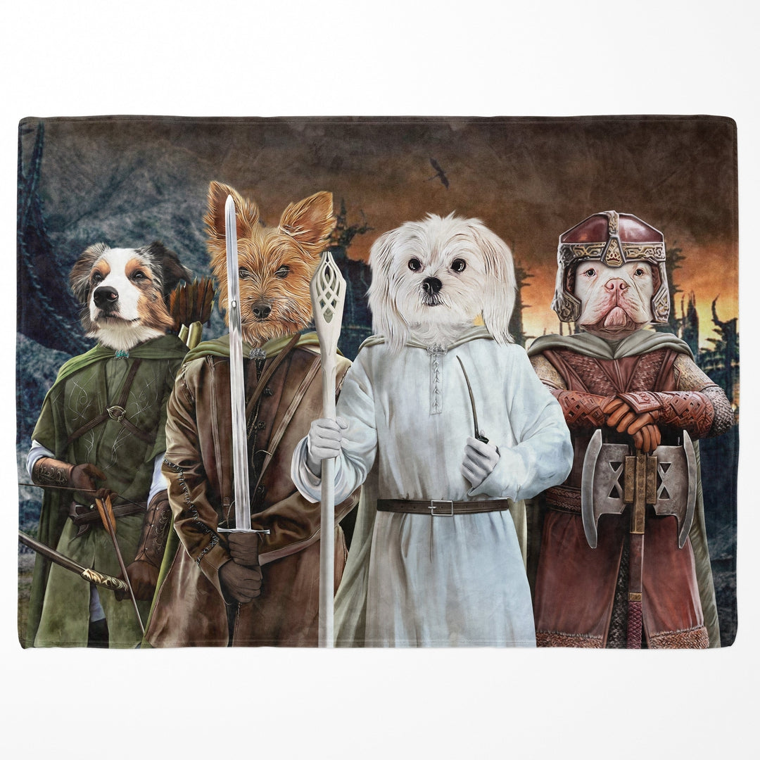 Royal and Paws - Blanket The Four Pawtectors - Custom Pet Blanket 30" x 40" / Background 4