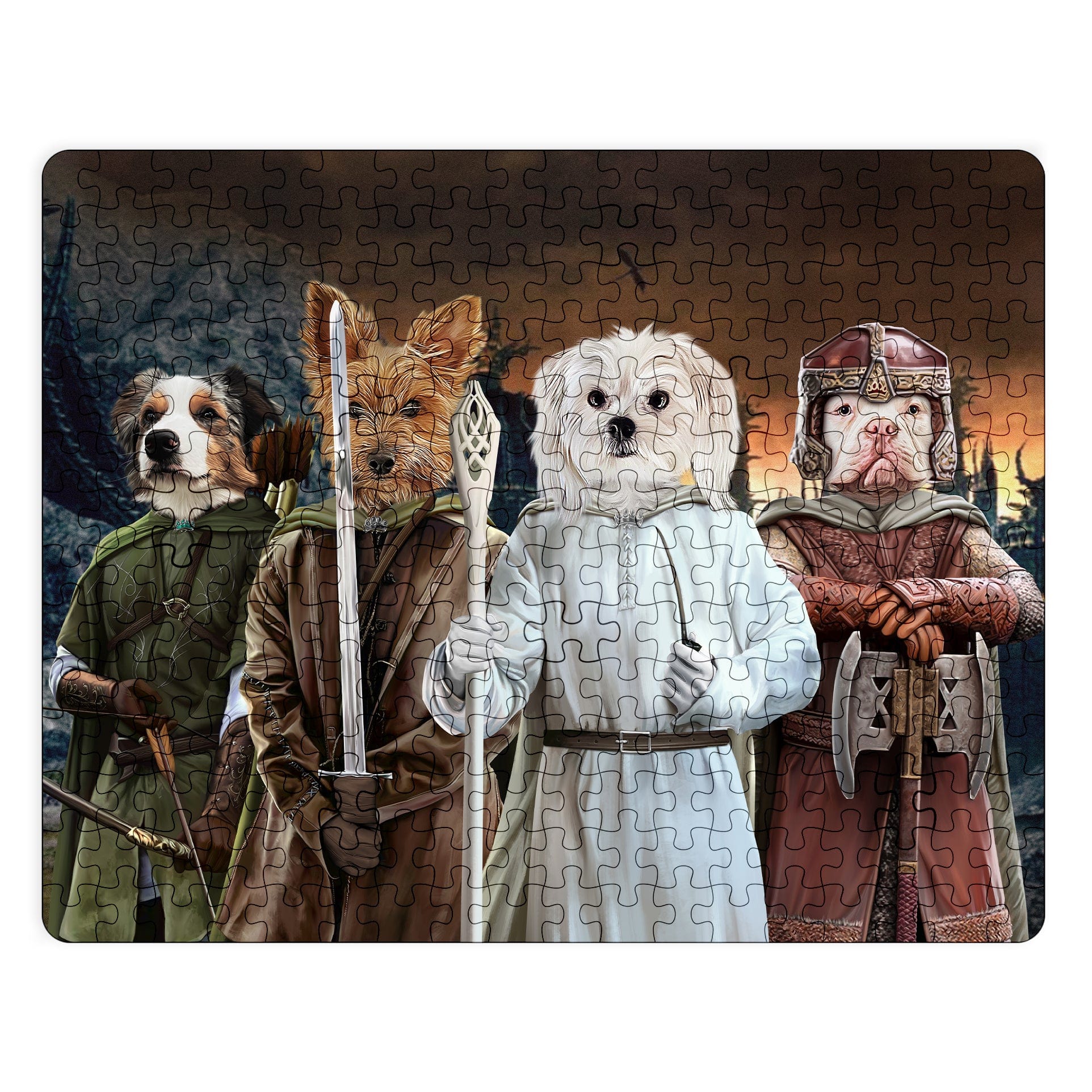 Royal and Paws - Puzzle The Four Pawtectors - Custom Puzzle 11" x 14" / Background 4