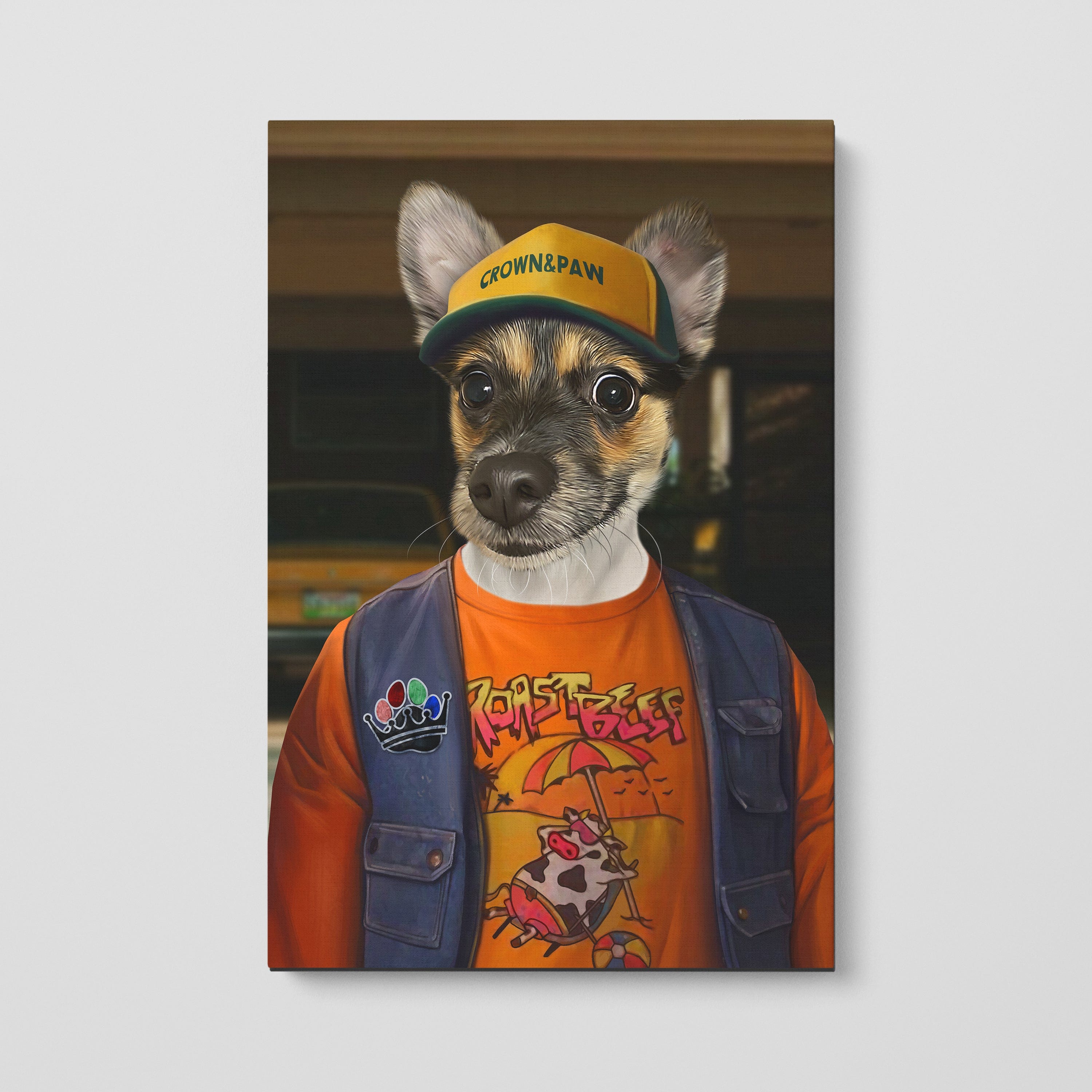 Royal and Paws - Canvas The Funny Friend - Custom Pet Canvas 8" x 10" / Garage