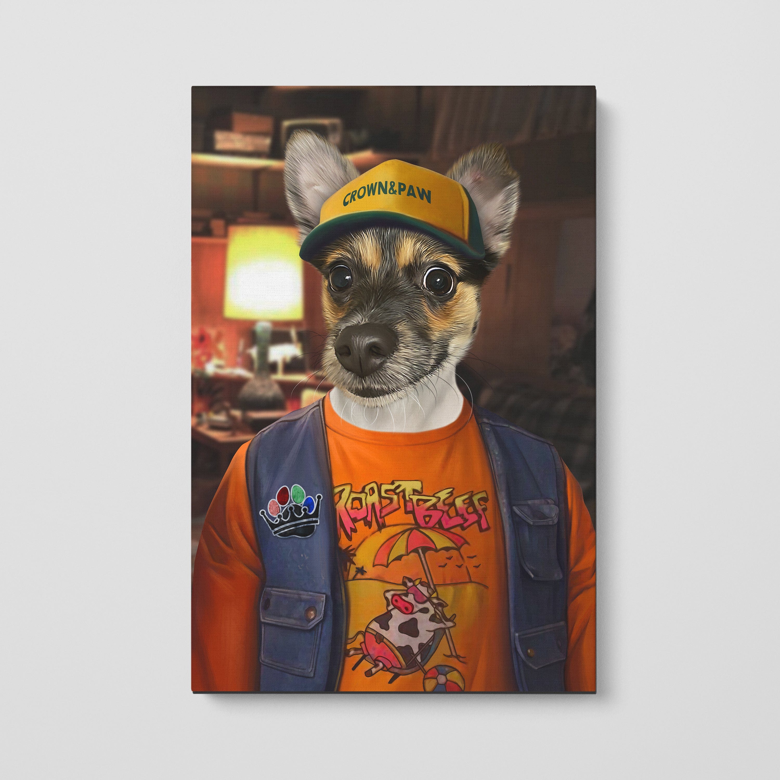 Royal and Paws - Canvas The Funny Friend - Custom Pet Canvas 8" x 10" / Basement