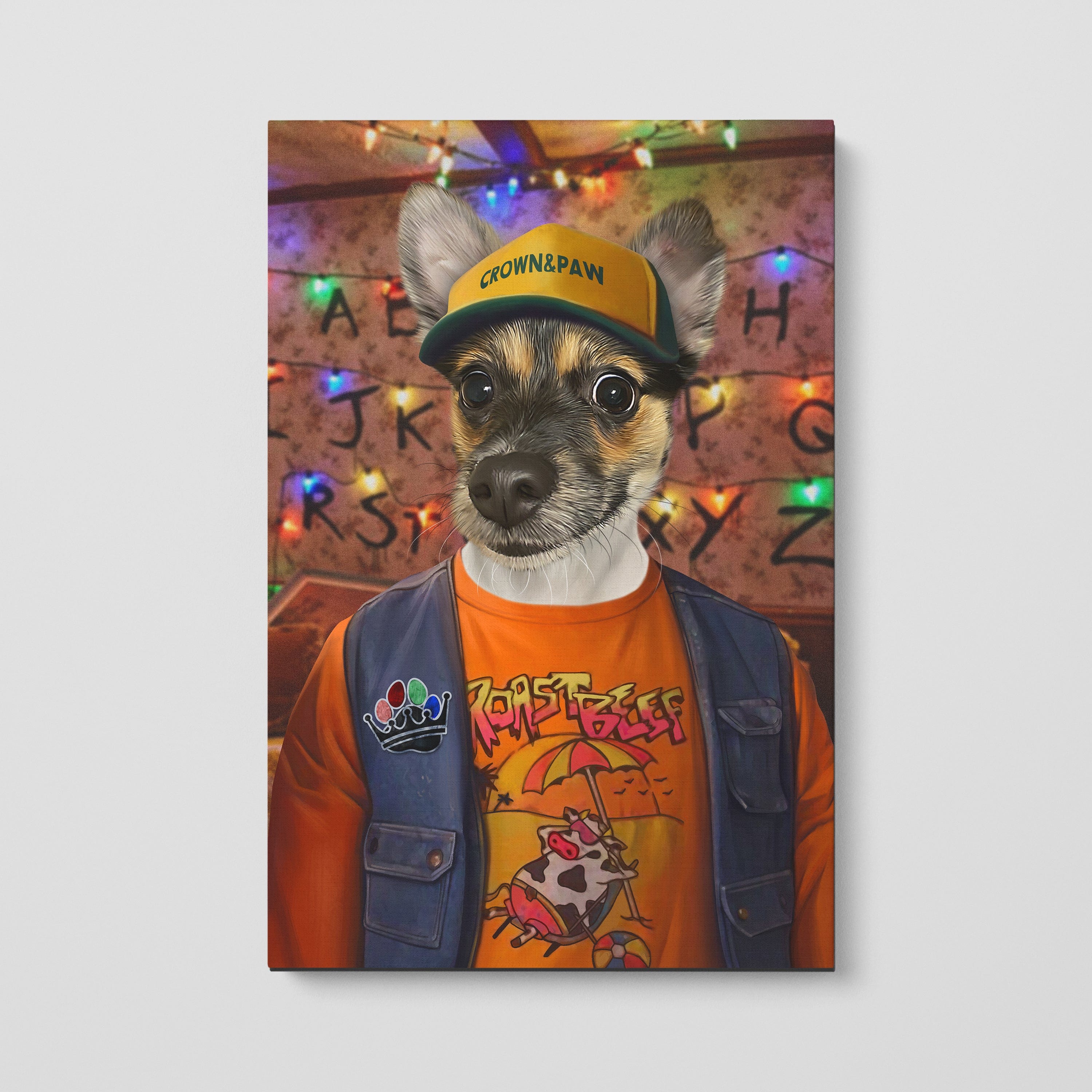 Royal and Paws - Canvas The Funny Friend - Custom Pet Canvas 8" x 10" / Wall of Lights