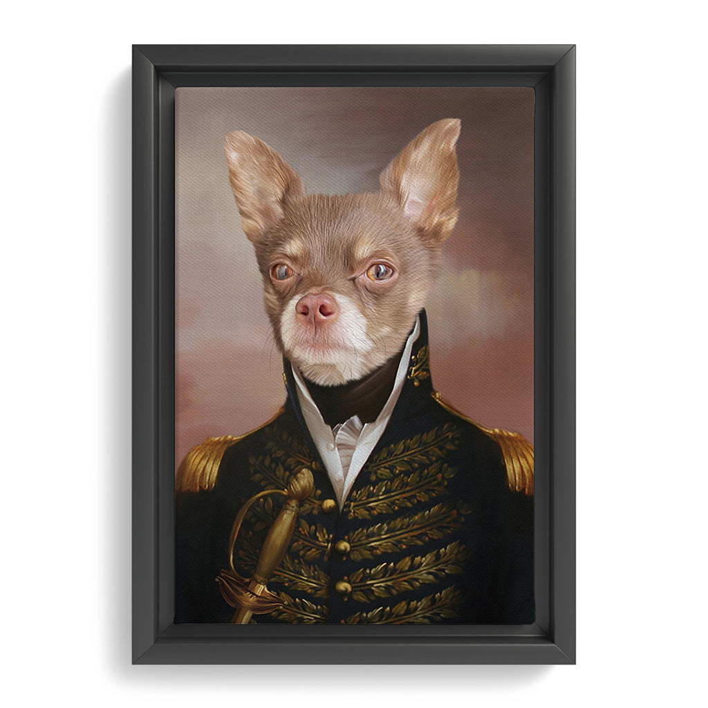 Royal and Paws - Canvas The General - Custom Pet Canvas 8" x 10" / Black