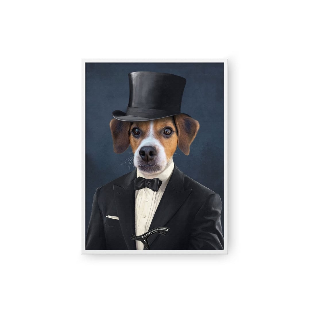 Royal and Paws - Poster The Gentleman - Custom Pet Poster 8.3" x 11.7" / White