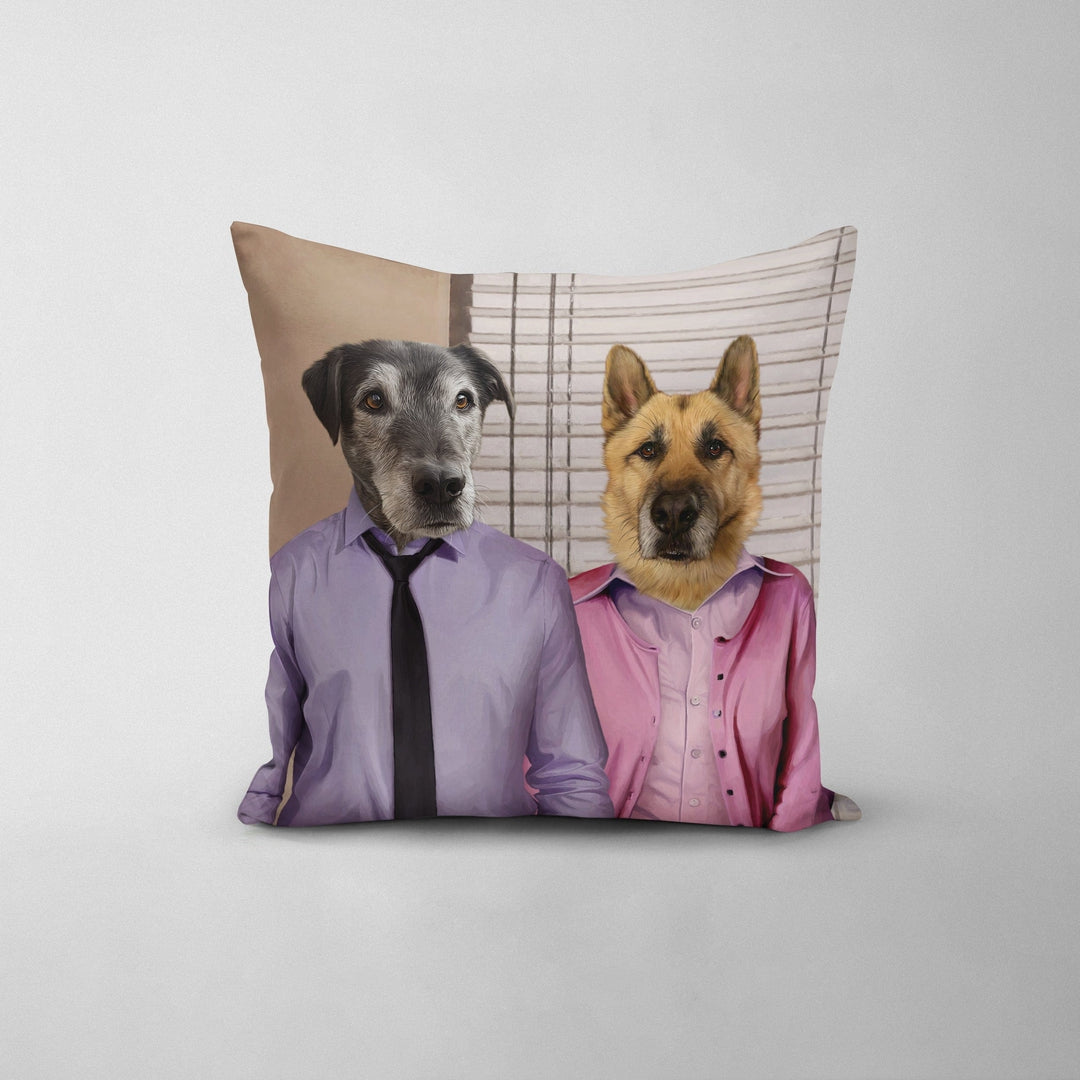 Jim and Pam - Custom Throw Pillow