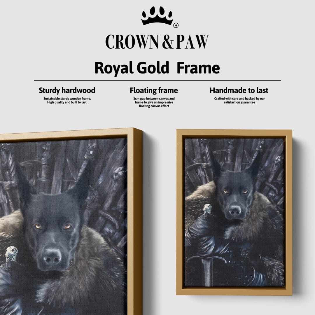 Royal and Paws - Canvas The King in the North - Custom Pet Canvas 8" x 10" / Gold