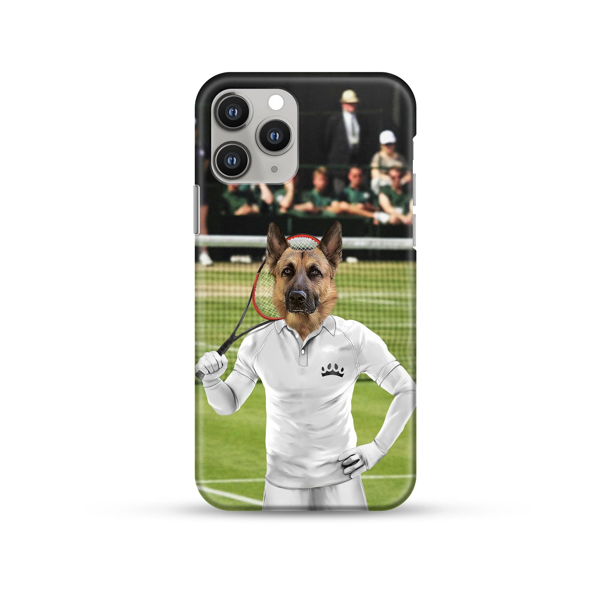 Royal and Paws - Phone Case Male Tennis Player - Custom Pet Phone Case iPhone 12 Pro Max / White