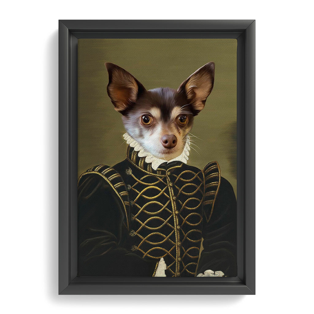 Royal and Paws - Canvas The Noble - Custom Pet Canvas 8" x 10" / Black