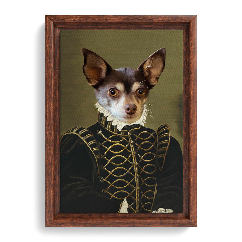 Royal and Paws - Canvas The Noble - Custom Pet Canvas 8" x 10" / Walnut
