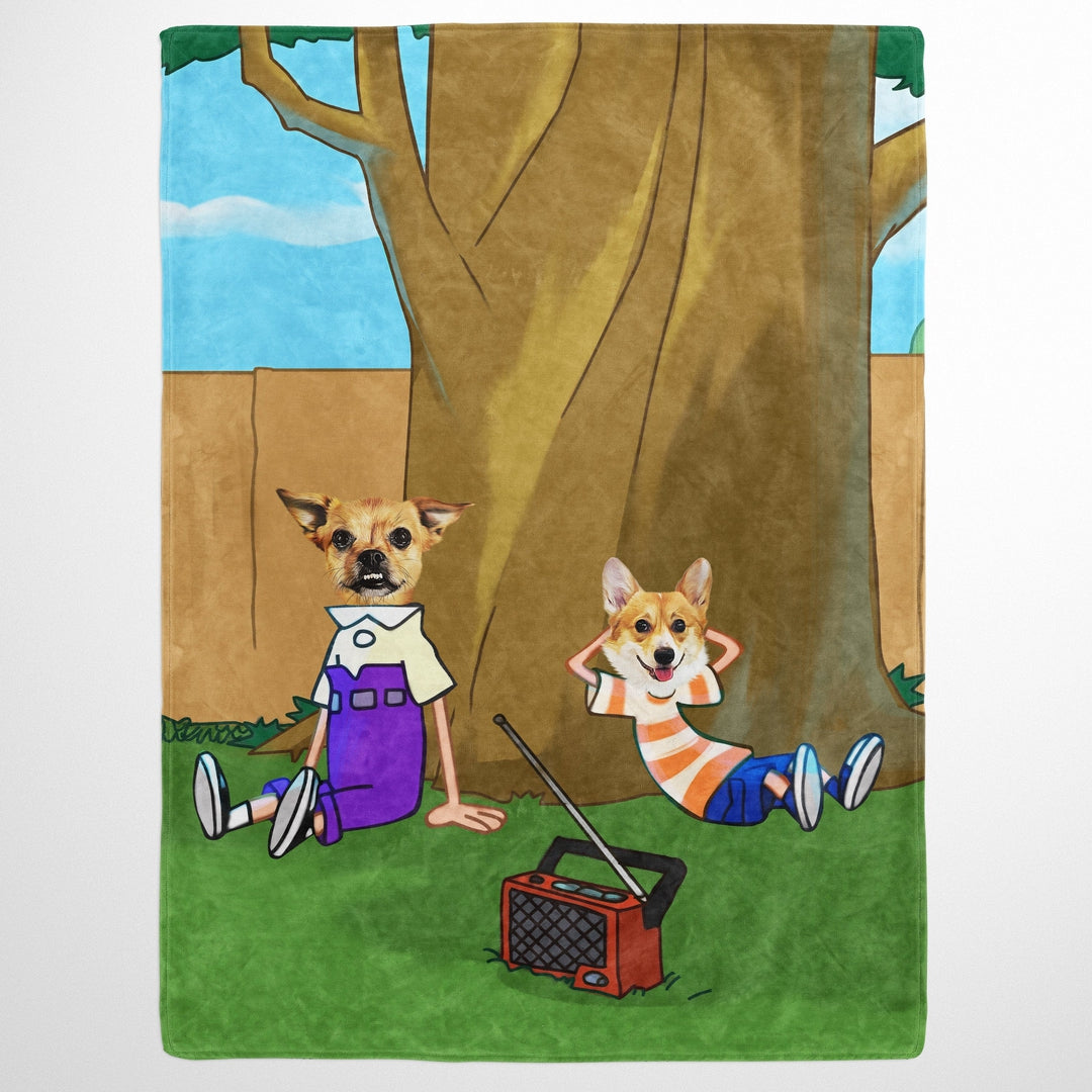 The Funny Siblings - Custom Pet Blanket