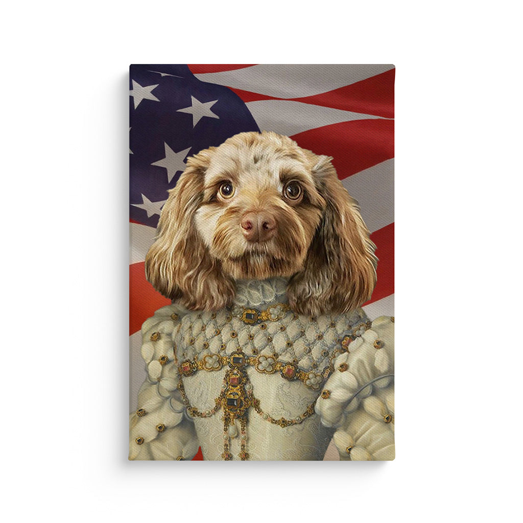The Princess - USA Flag Edition - Custom Pet Canvas