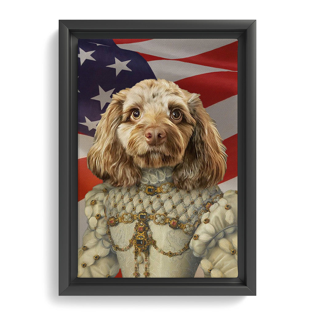 The Princess - USA Flag Edition - Custom Pet Canvas