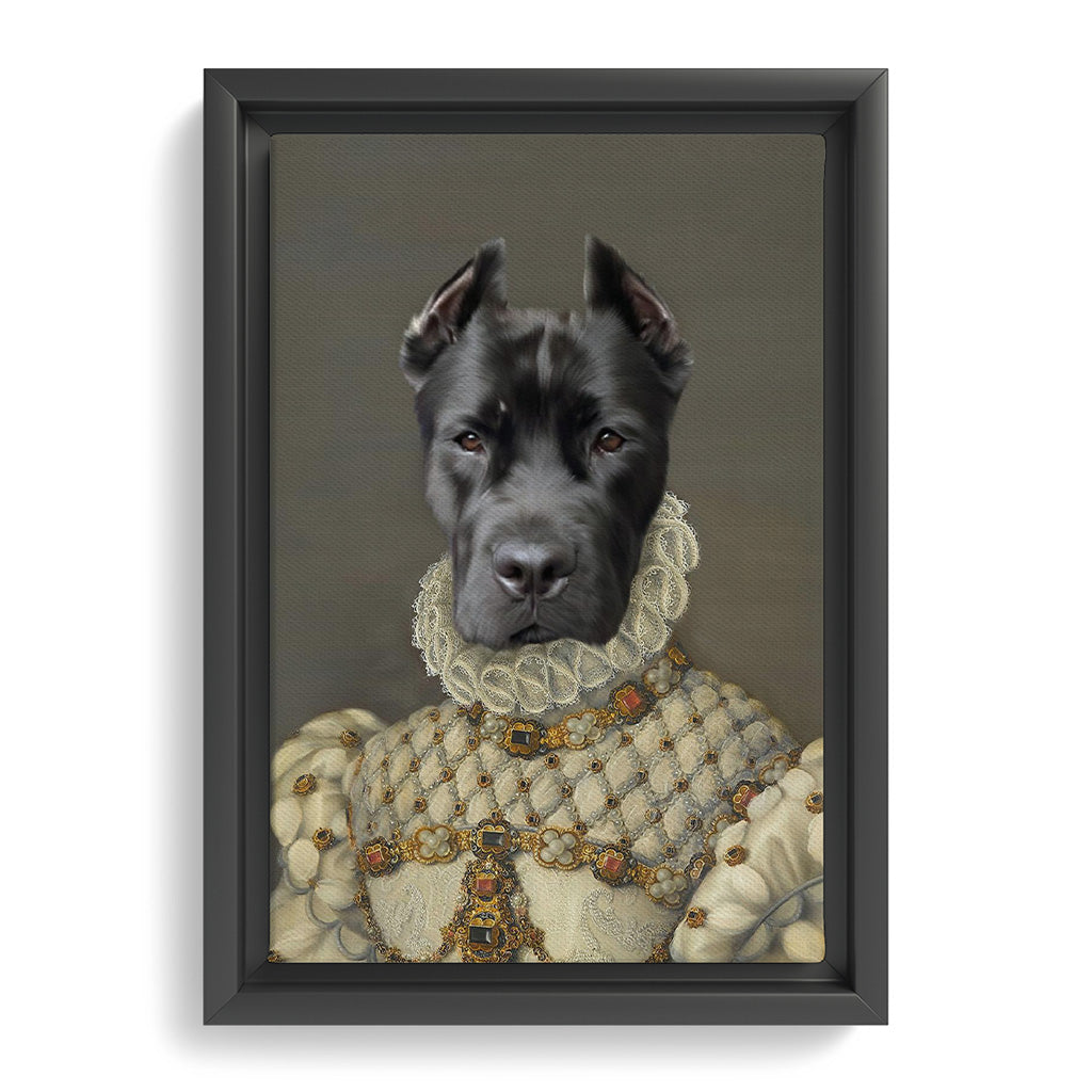 Royal and Paws - Canvas The Princess - Custom Pet Canvas 8" x 10" / Black
