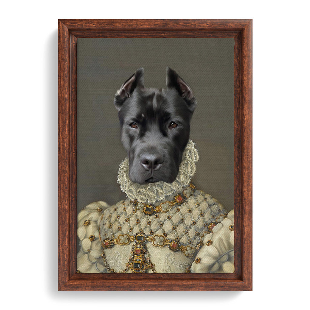 Royal and Paws - Canvas The Princess - Custom Pet Canvas 8" x 10" / Walnut