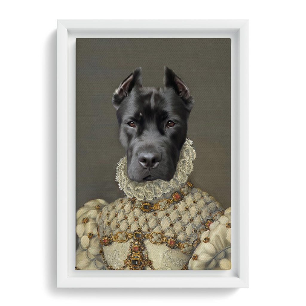 Royal and Paws - Canvas The Princess - Custom Pet Canvas 8" x 10" / White