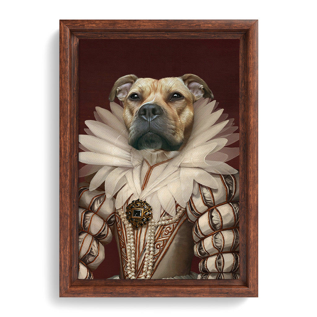 Royal and Paws - Canvas The Queen - Custom Pet Canvas 8" x 10" / Gold