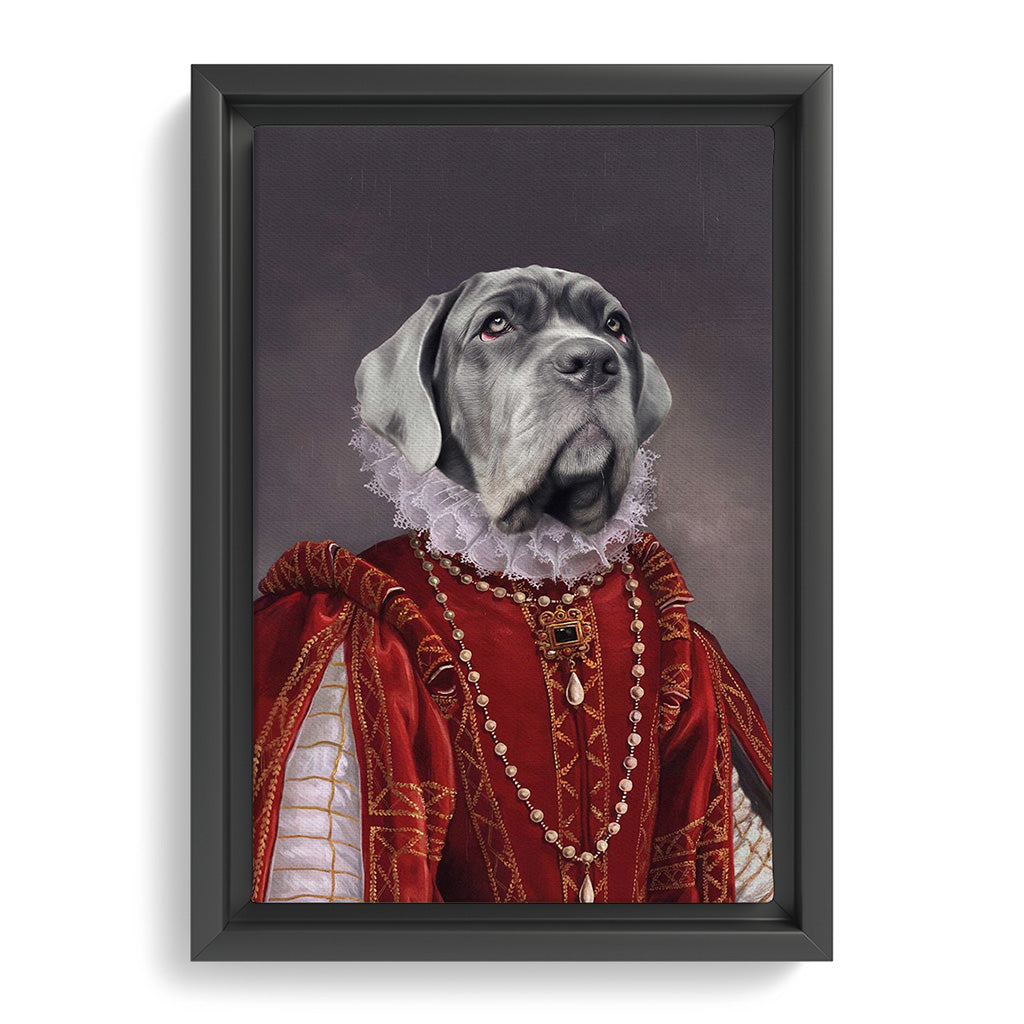 Royal and Paws - Canvas The Queen of Roses - Custom Pet Canvas 8" x 10" / Black