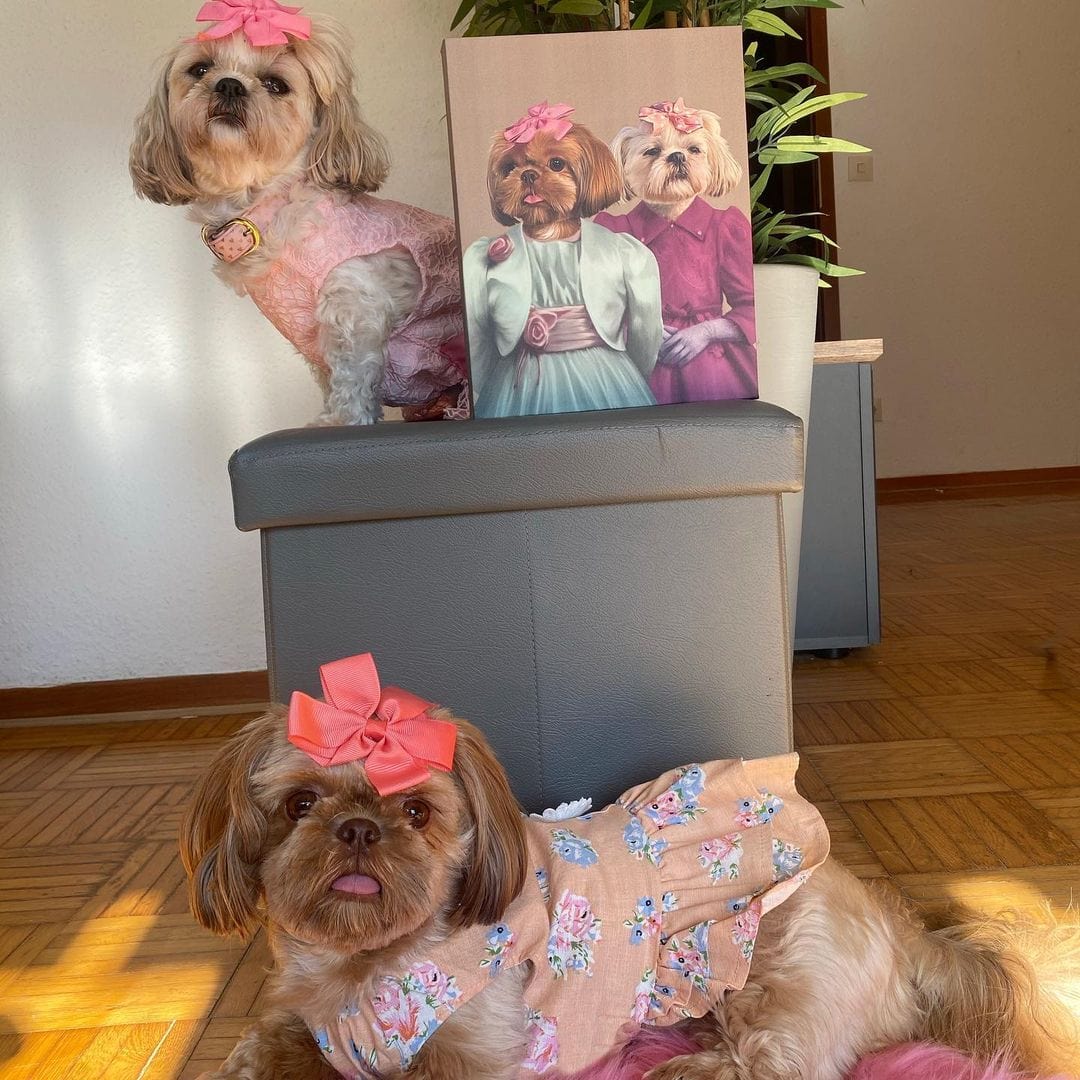 The Sisters - Custom Pet Canvas