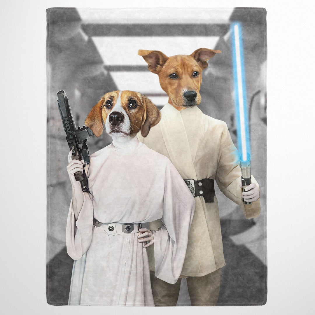 The Space Siblings - Custom Pet Blanket