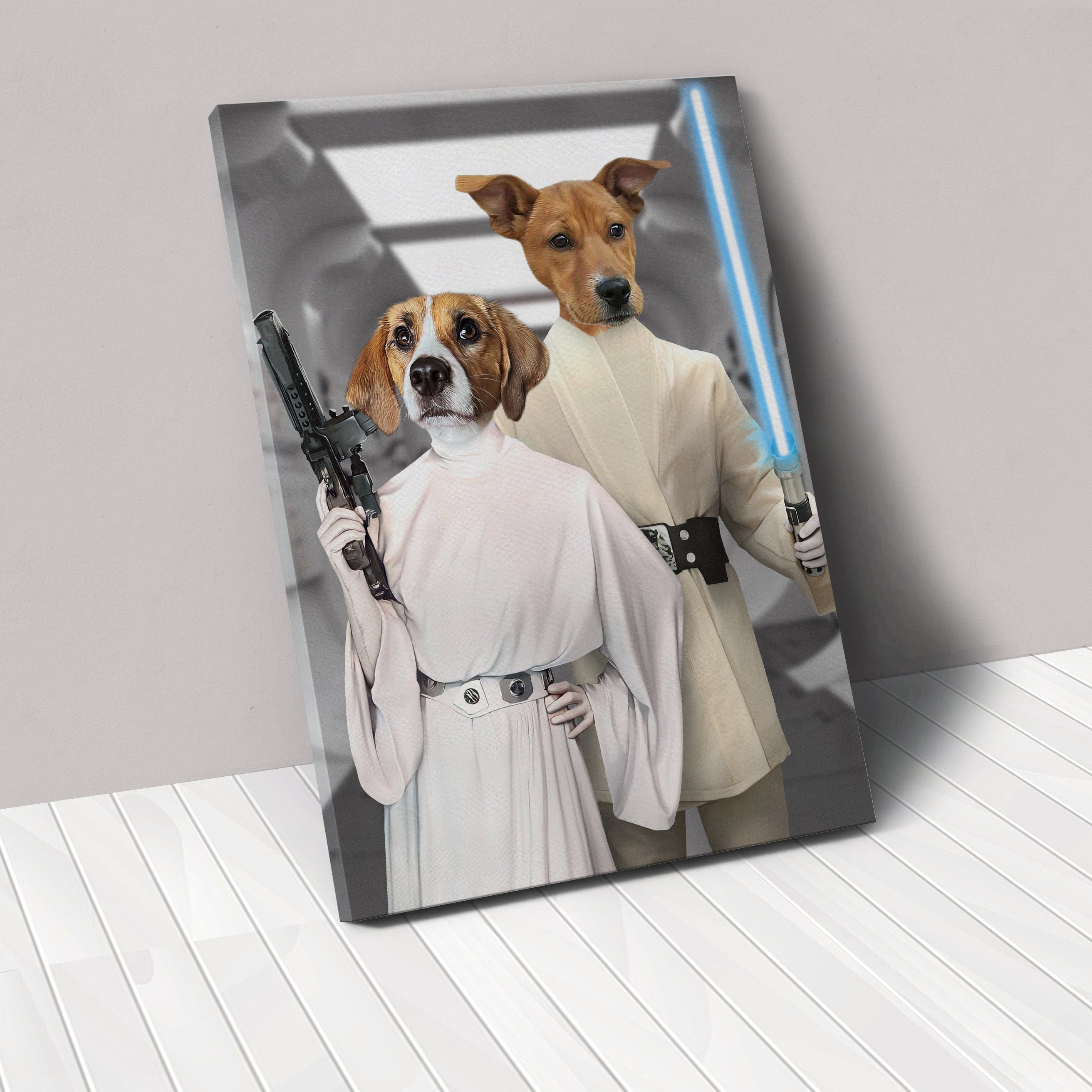 The Space Siblings - Custom Pet Canvas