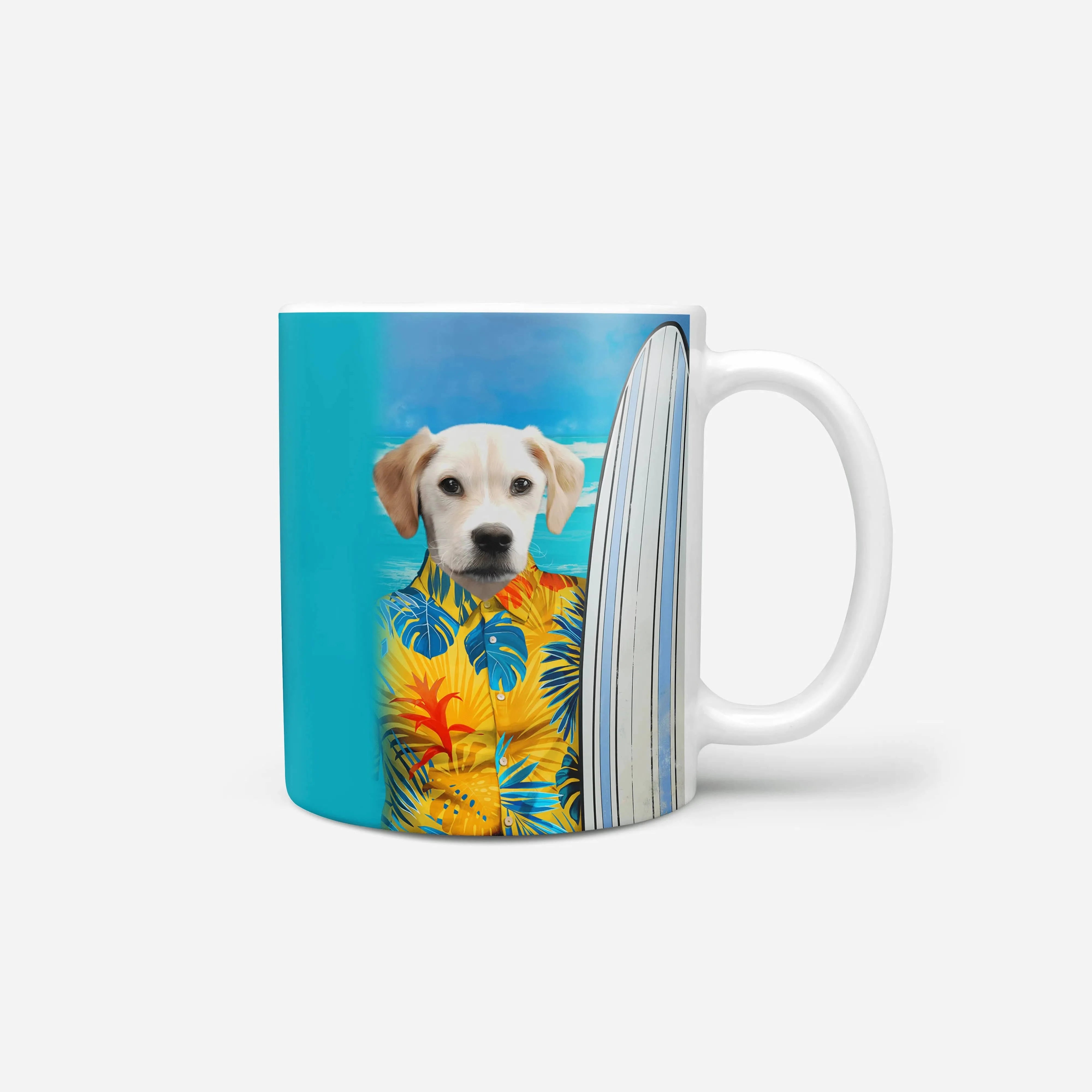 Royal and Paws - Mug The Surfer - Custom Mug 11oz / Yellow