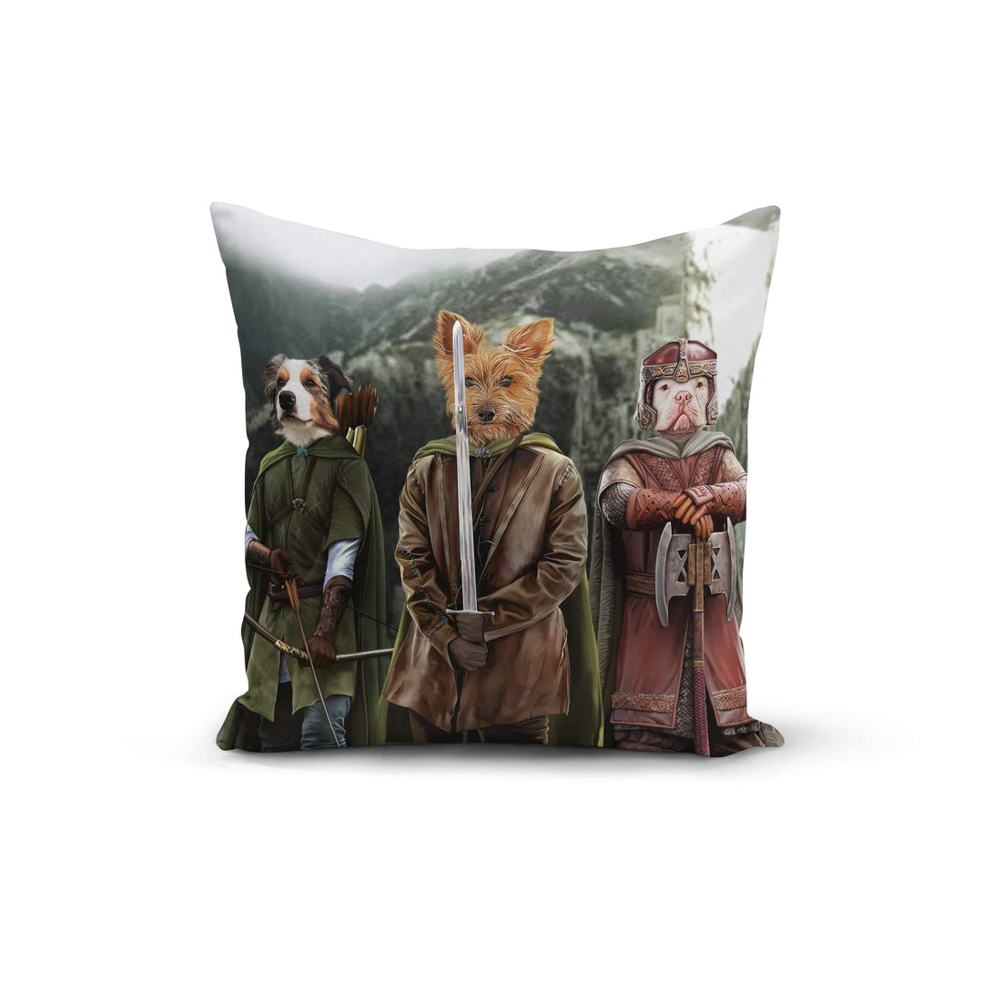 Royal and Paws - Throw Pillow The Three Pawtectors - Custom Throw Pillow 14" x 14" / Background 1