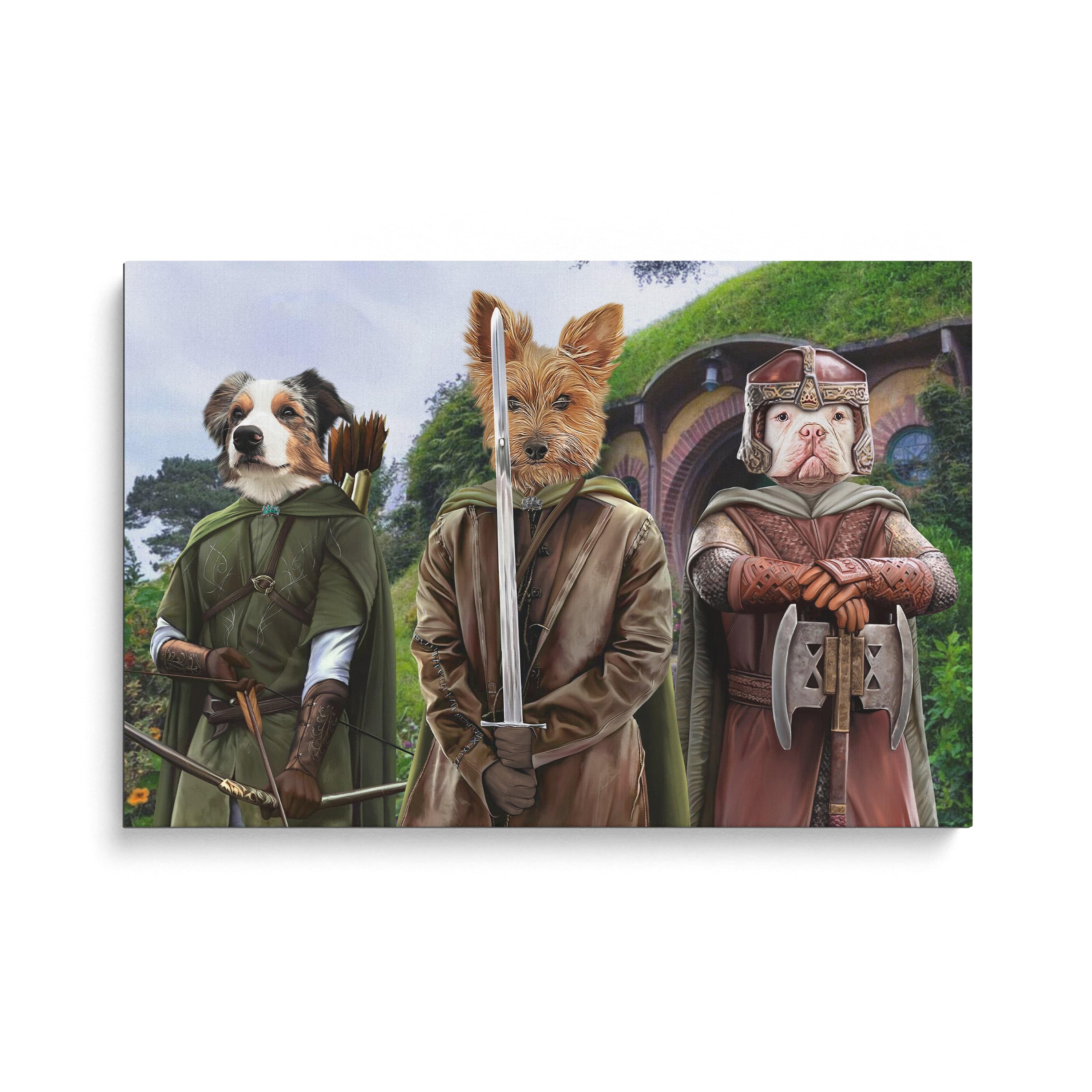 Royal and Paws - Canvas The Three Pawtectors - Custom Pet Canvas 8" x 10" / Background 2