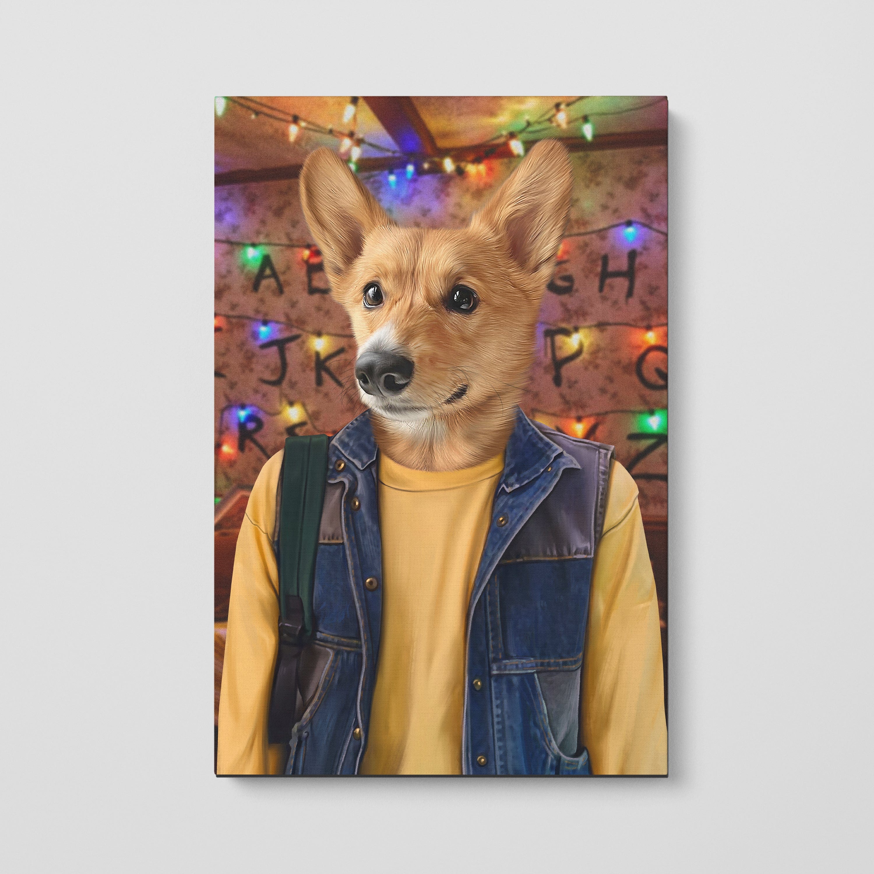 Royal and Paws - Canvas The Tough Friend - Custom Pet Canvas 8" x 10" / Wall of Lights